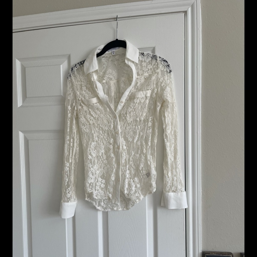 Express Portofino Lace Blouse